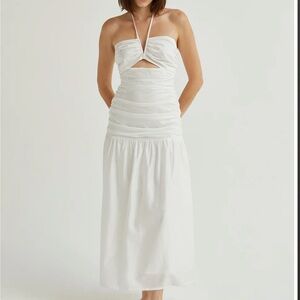 White drop waist maxi dress!